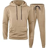 Babioboa Mens 2 Piece Sweatshirt Jacquard Sweatsuit Outfits Hoodie& Casual Joggers Sweatpants Set Tracksuit