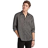 Michael Kors Men's Long Sleeve Paisley Print Relaxed Fit Shirt
