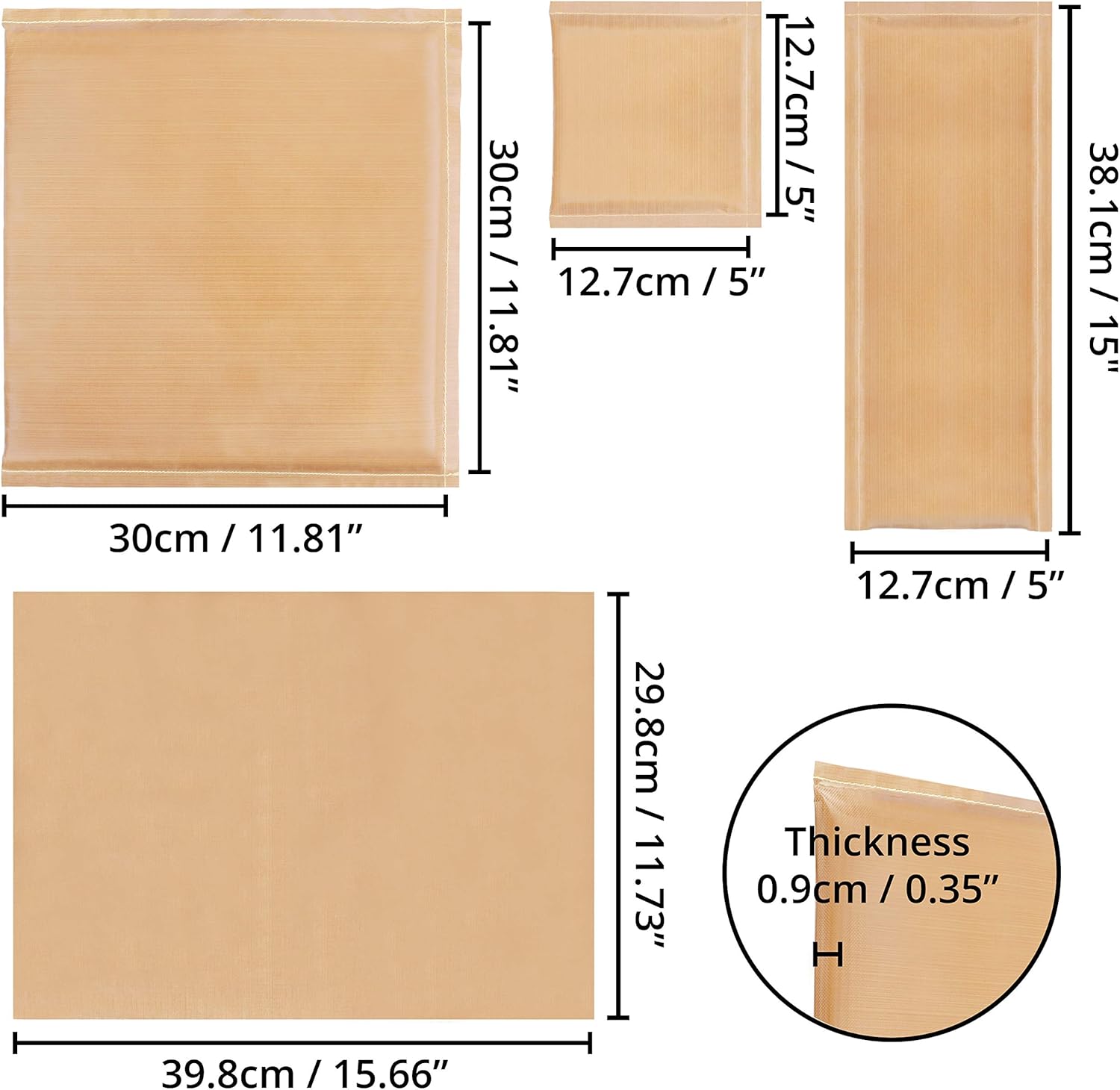 Belle Vous Heat Press Pillow (3 Pack) 3 Size Heat Pressing Transfer