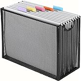 Sinboun Hanging File Organizer Includes 5 Hanging Folders for Office, Black