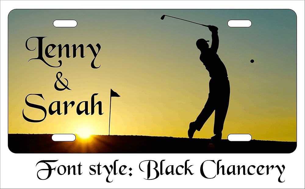 Personalized Custom Golfer License Plate for Dad Metal US Seller Golf Handmade