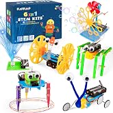 6-in-1 STEM Kit for Kids Ages 6-12, STEM Toys for Boys Ages 8-12, Robot Building Kit &amp; Car Crafts for Kids, Science Activities Robotics Kits for 6 7 8 9 10 12 Year Old Boys Girl Birthday Gifts