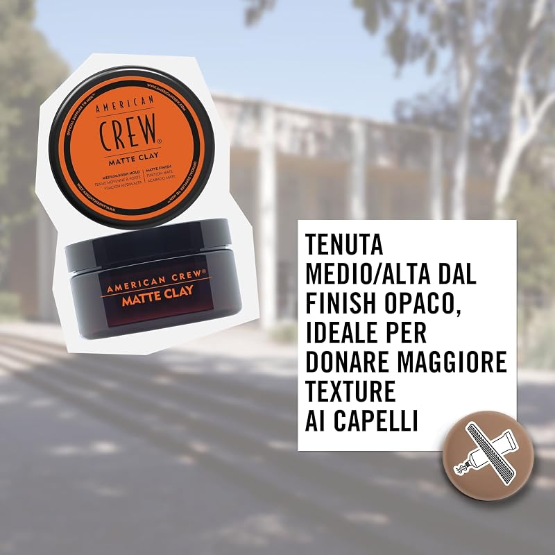 Matte Clay, Cera Capelli Uomo, Tenuta Medio/Alta & Finish Opaco, Dona Texture e Controllo, 85g