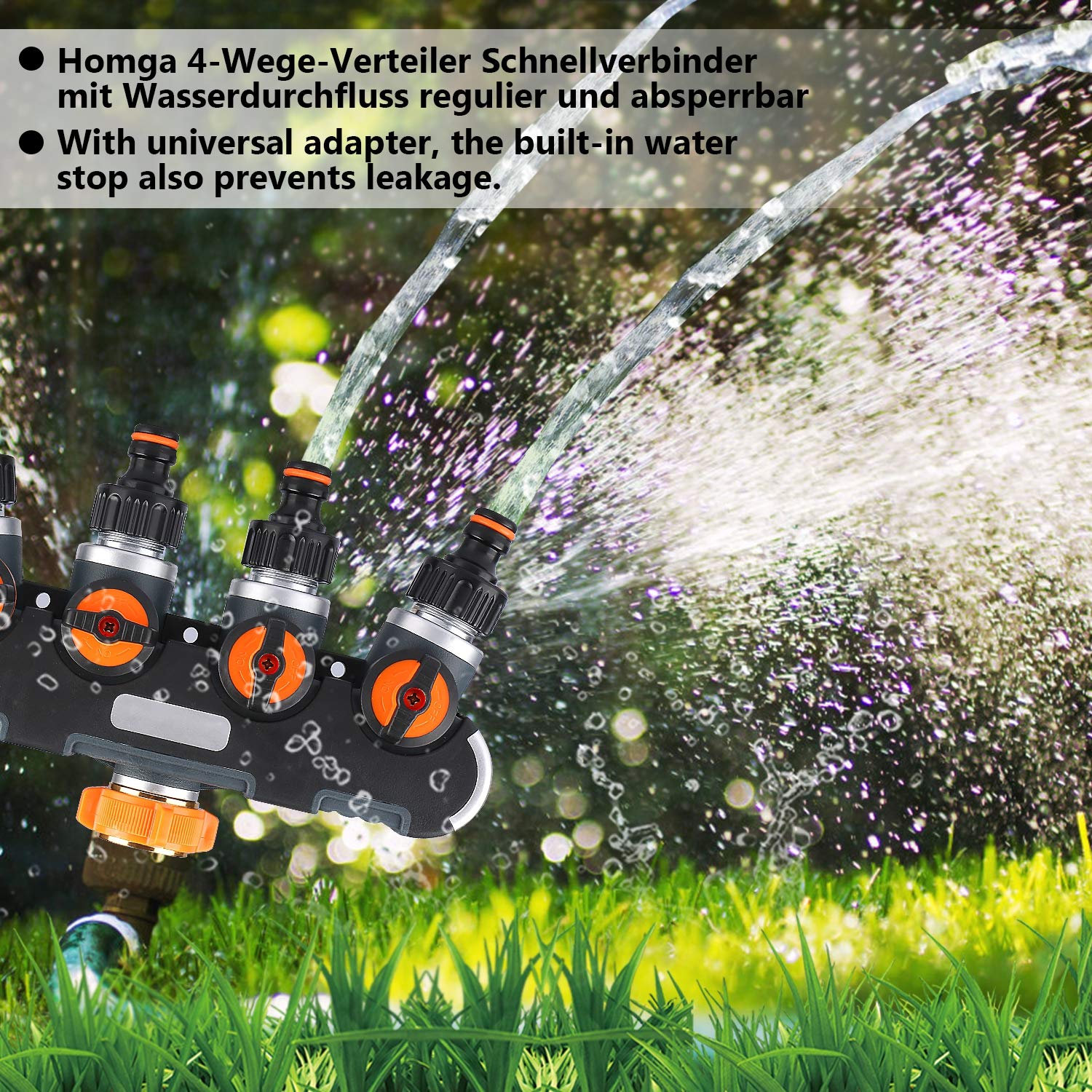 Splter per acqua di rubinetto da giardino a 2 vi... – Grandado