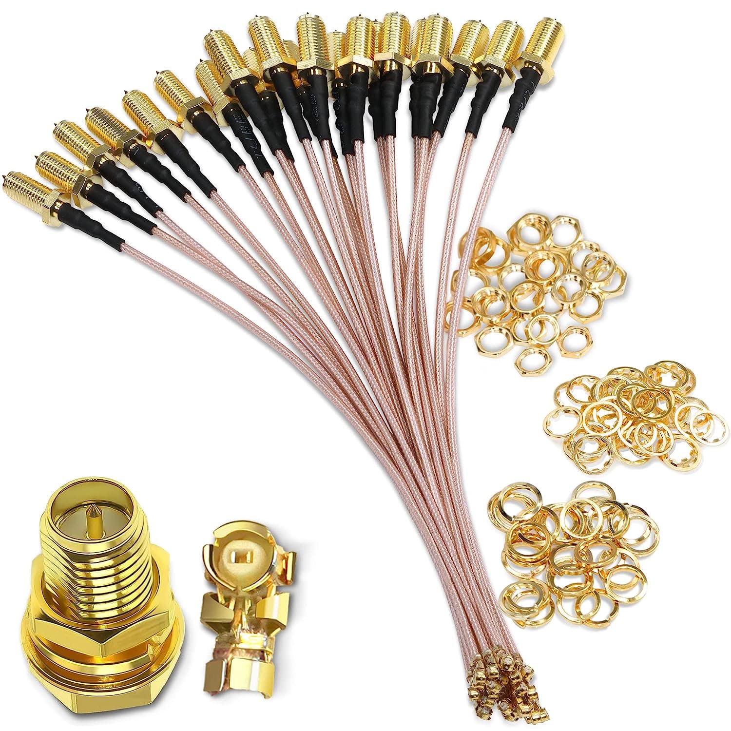 TUOLNK RP-SMA to IPX Cable IPX UFL to RPSMA Female Pigtail Coaxial Cable for Wifi Router Mini PCI RP SMA to IPX Coax Cable 6inch(15cm) 5pcs RG178