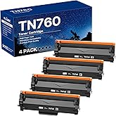 WEAREC Compatible Toner Cartridge Replacement for Brother TN760 TN-760 TN730 with HL-L2350DW HL-L2370DW MFC-L2750DW DCP-L2550DW Printer (Black 4 Pack)