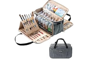 SFYBYHEART Acrylic Paint Storage, Paint Organizer and Storage, Art Supply Organizer, Art Tote Bags, Craft Paint Storage, Paint Brush Holder, Paint Tube Storage for Apple Barrel Acrylic Painting, Palette Board