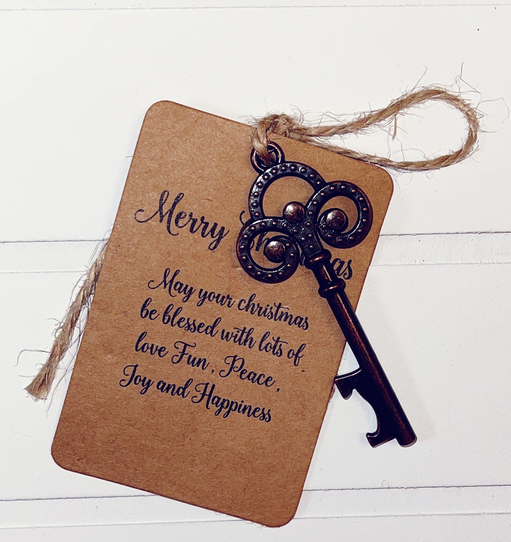 MarysDe@lz Christmas Santa Magic Key Eve Box Traditional Bag Gift Card With Personal Message (Pack of 1)