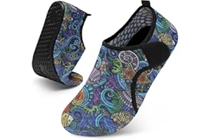 Scurtain Barefoot Water Shoes for Women Men Beach Swim Aqua Socks Summer Quick-Dry Sandals Slippers