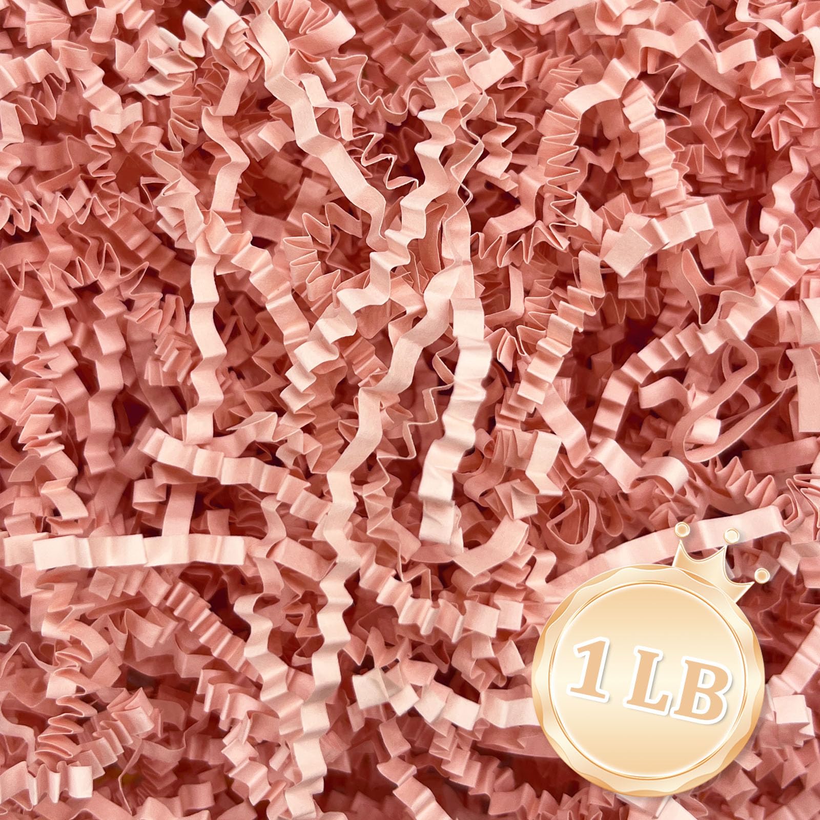 1 LB Pink Crinkle Cut Paper Shred Filler Great for