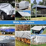 GKXLH Tarpaulin Waterproof Heavy Duty 3m x 6m Frost UV PE Plastic Tarp view 5