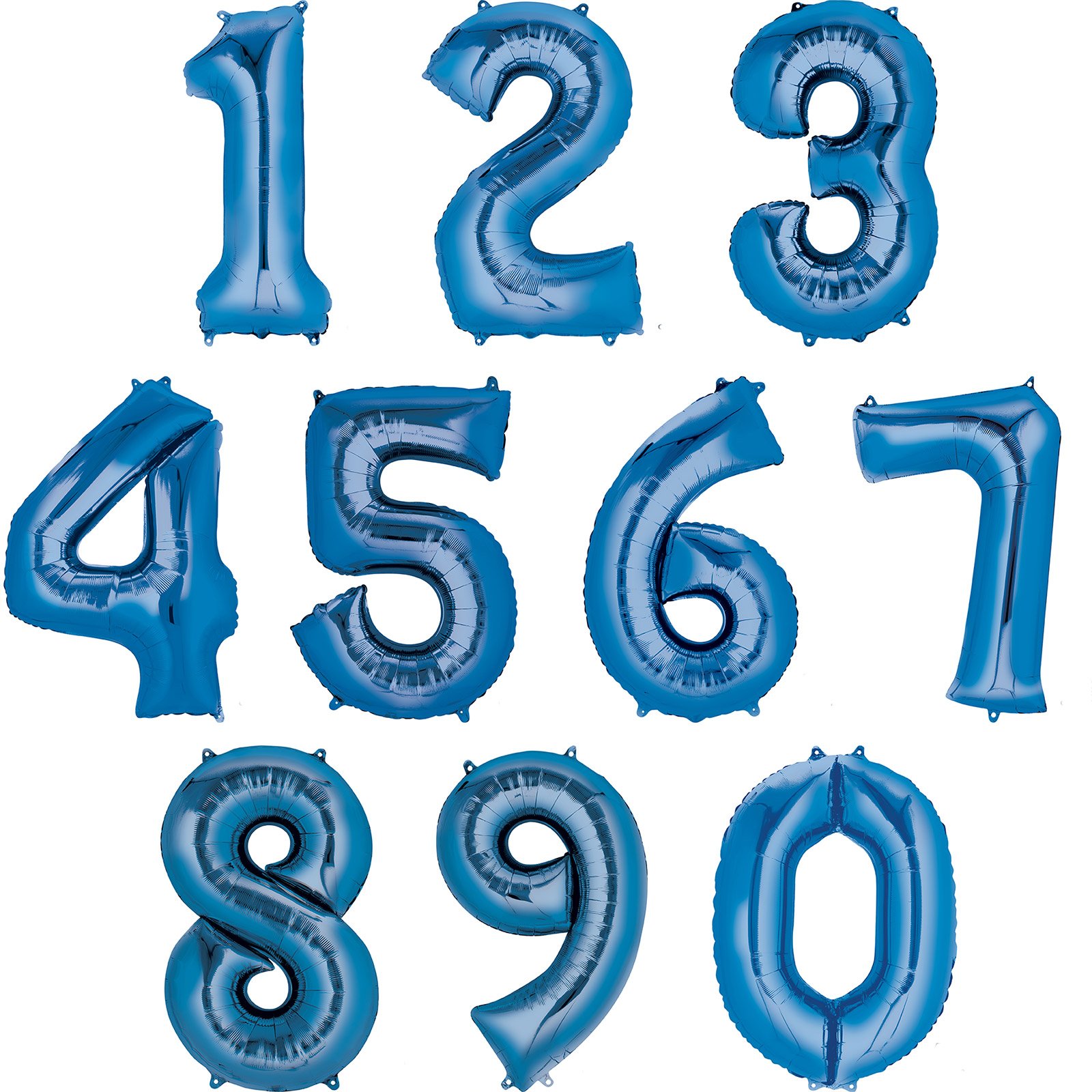 Amscan Anagram 2828801 - Number 6 Blue Foil Balloon - 32" — image 1