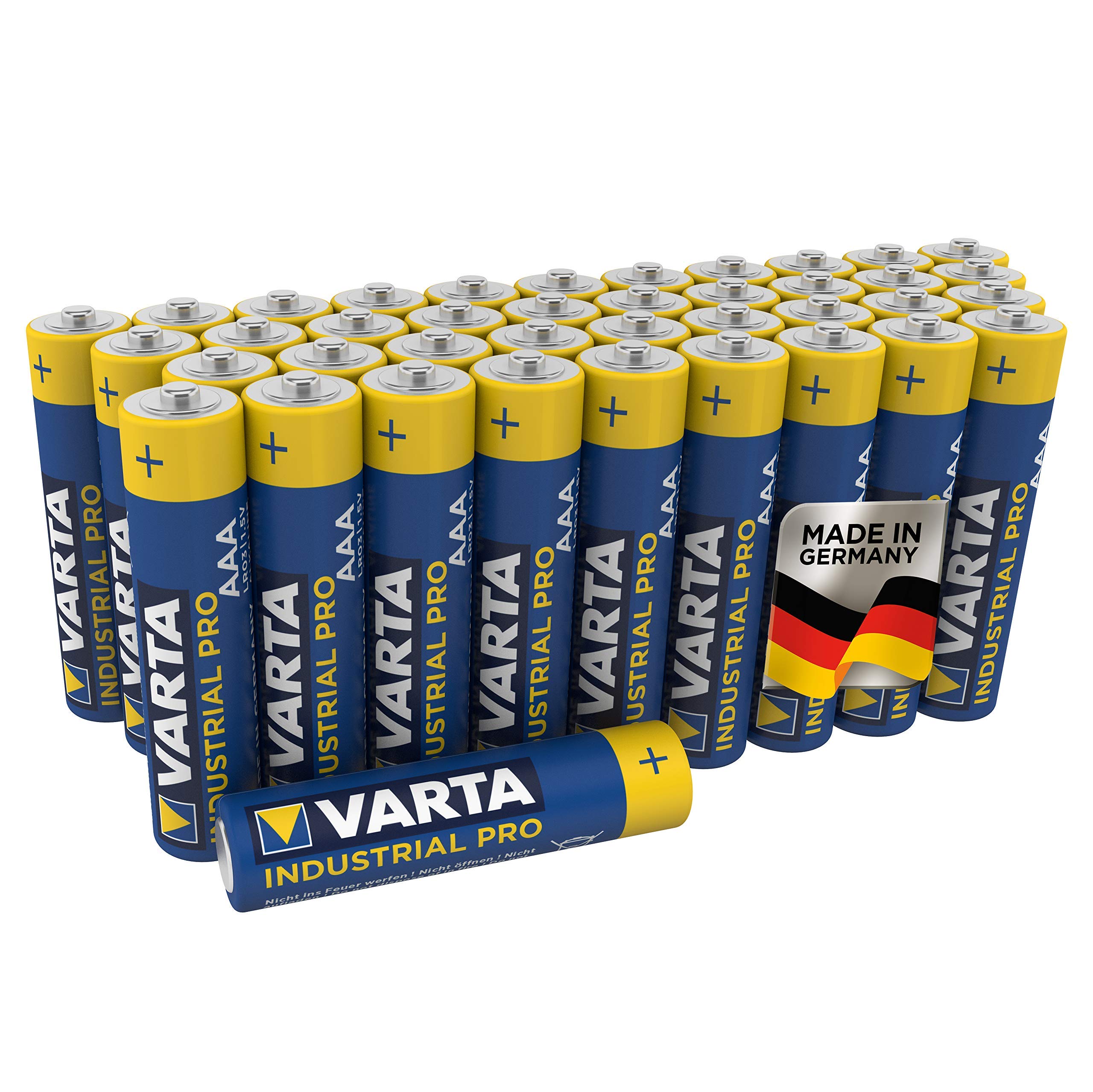 VARTA Industrial Pro AAA Micro Alkaline Batteries LR03 40pack, Made