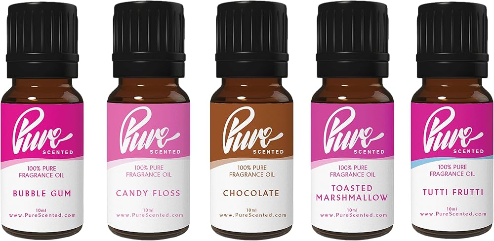 Pure Scented Sweets Fragrance Oil Pack - 5 x 10ml Candles Soaps