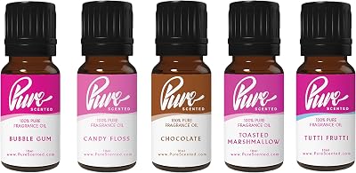 Pure Scented Sweets Fragrance Oil Pack - 5 x 10ml Candles Soaps