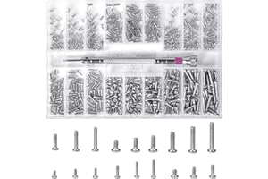 Nivofu 500 Pcs Mini Screws Assortment Kit,Micro Screws Set,18 Kinds Small Multi-Purpose Phillips Head Micro Screws,Tiny Elect