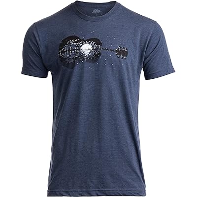 Acoustic Guitar Moonrise | Guitarist Musician Music Player for Man Woman T-Shirt