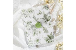 50 Pack Pre-Folded Vellum Jackets for 5x7 Invitations,AZAZA Elegant Translucent Invitation Sleeves,115GSM Vellum Jackets 5x7, Wedding Invitation Accessories, for Weddings Birthdays,Sage Green Toile