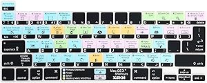 XSKN Mac OS X Silicone Shortcut Keyboard Cover Skin for 2019 New MacBook Pro 16 inch A2141 and 2020 New MacBook Pro 13.3 inch A2338 M1 A2251 A2289 with Touch Bar & Touch ID US and EU Common Version