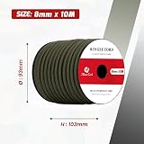 Abma Cord 8mm x 10M Bungee Cord Elastic Shock Rope White Black view 2