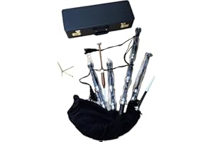 McWilliams PROFESSIONAL SCOTTISH HIGHLAND BAGPIPE FNS MOUNTS AND HARD BOX (Black FNS)