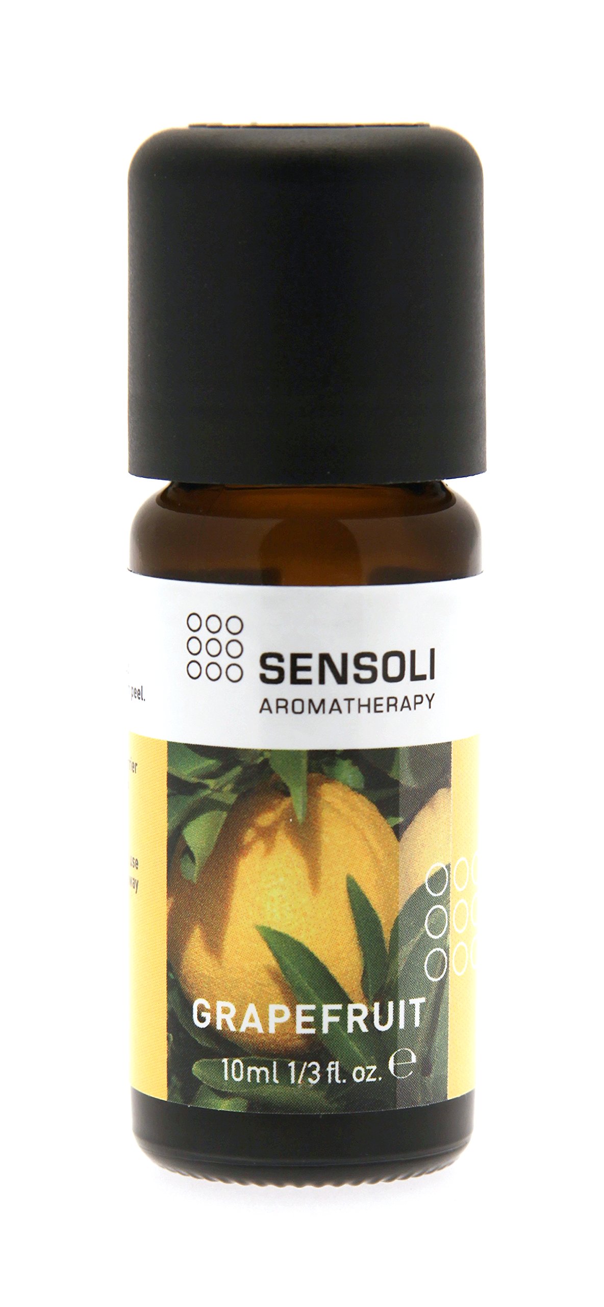 SENSOLI Grapefruit Essential Oil 10ml - 100% Pure, Amber Glass Dropper Bottle – Aromatherapy Essential Oil for Diffusers, Massage & DIY Blends