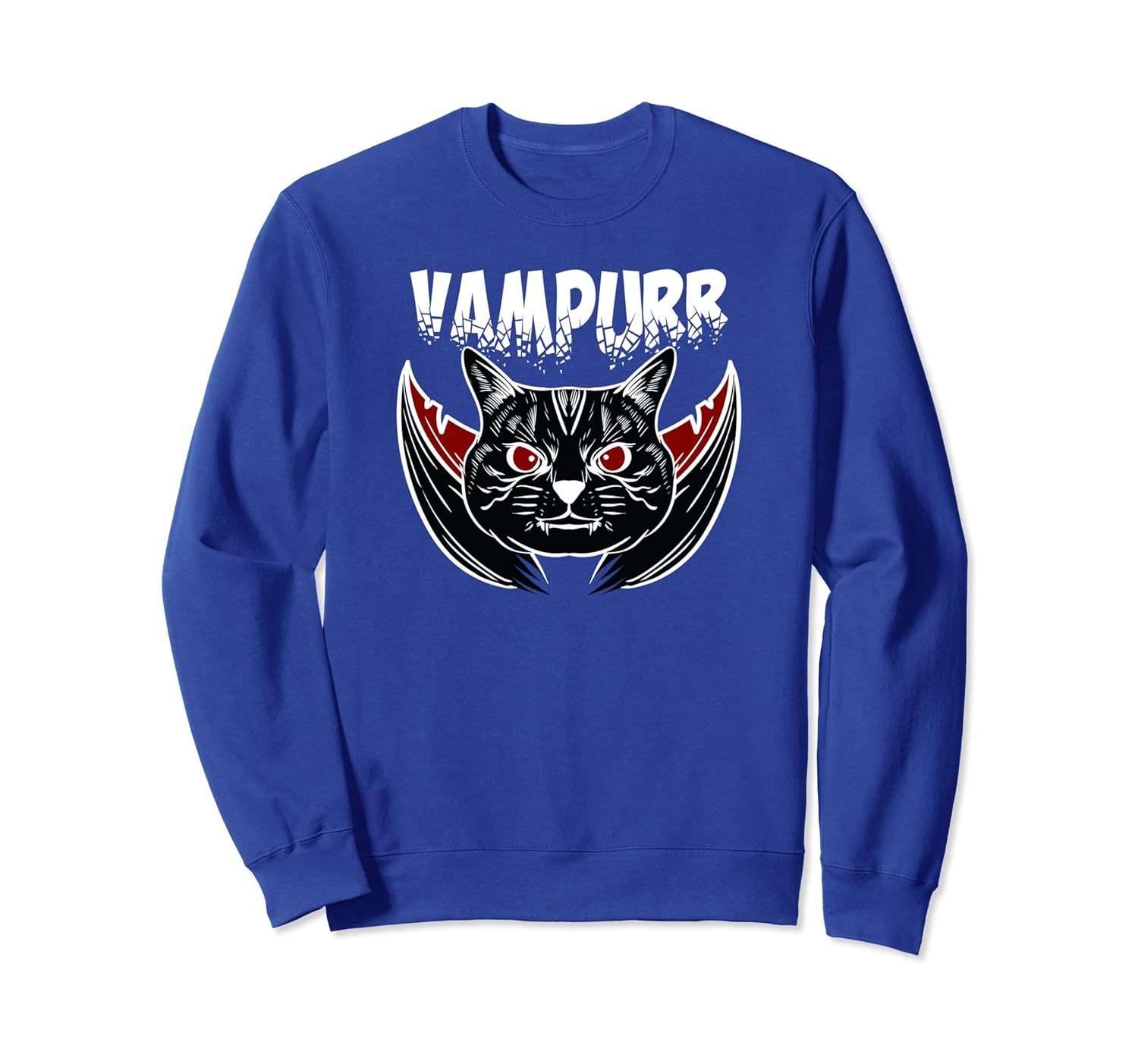 Funny Vampurr Sweatshirt - Halloween Cat Sweatshirt-Rose