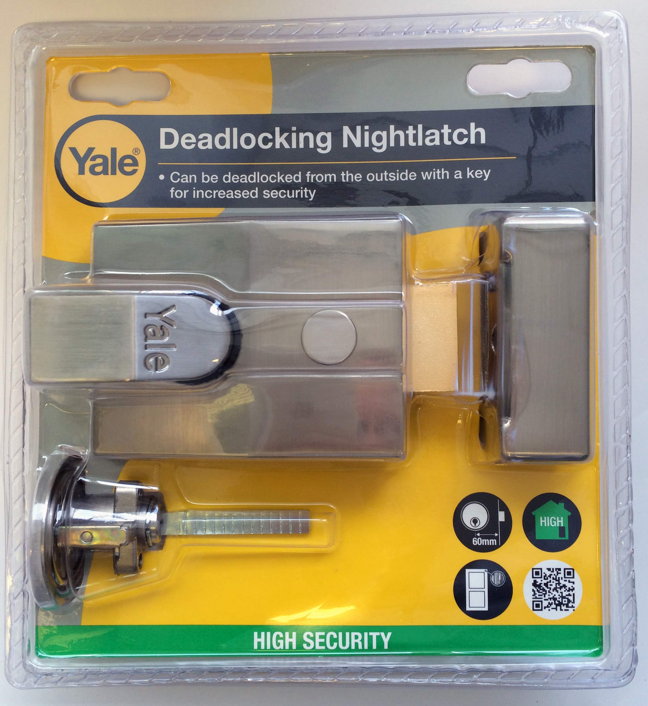 Yale B89DMGPB60 Deadlocking Nightlatch, 60 mm Backset, Dark