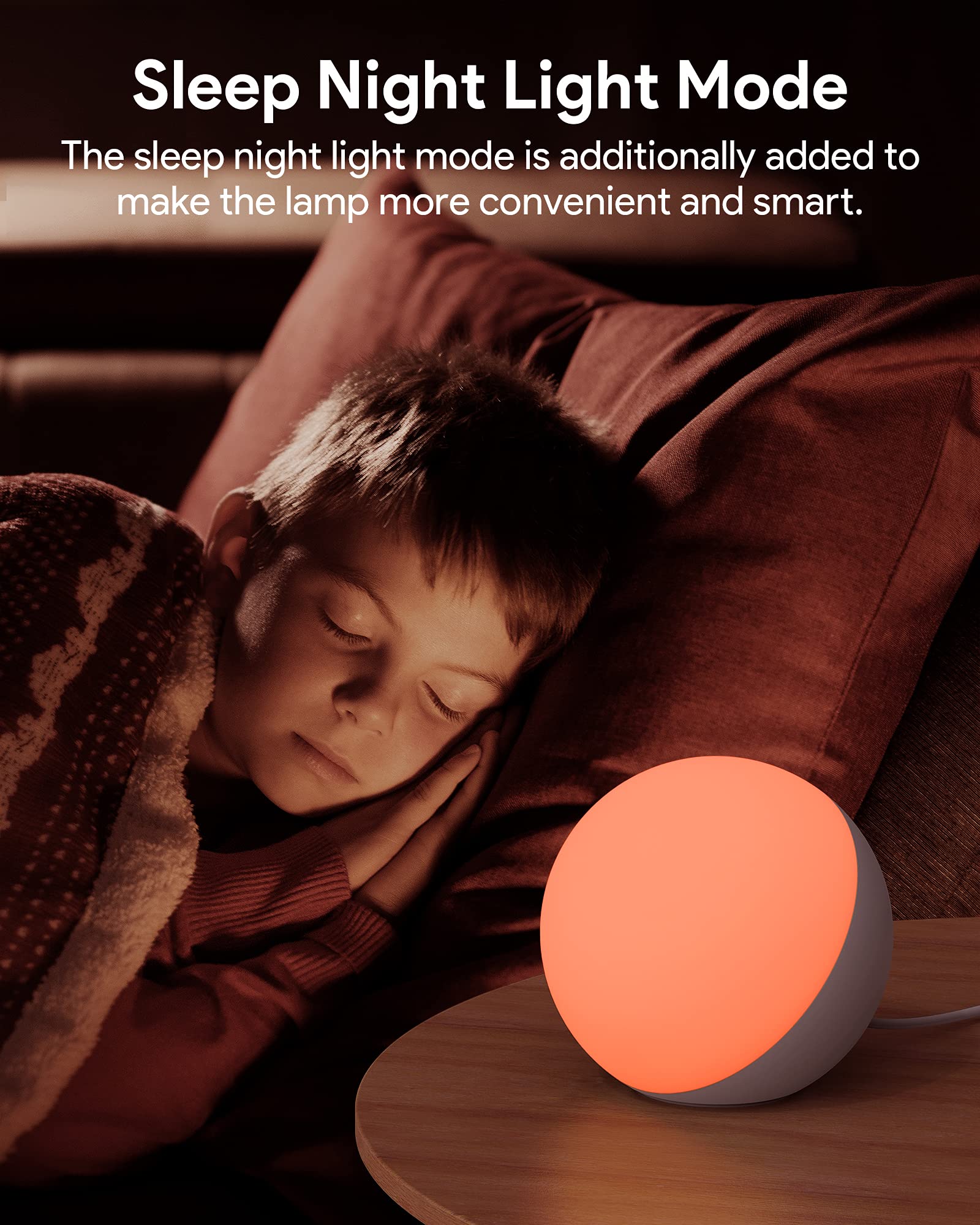 Hifree Smart Table Lamp, Dimmable Desk Lamp with App/Voice Control, LED RGB Color Changing Touch Lamp, Night Light for Bedroom Compatible with Alexa - View 5