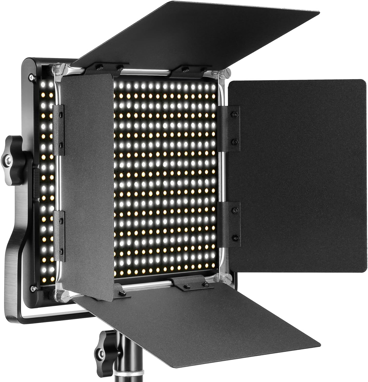 Neewer 2 Pieces Bi-color 660 LED Video Light and Stand Kit Includes:(2)3200-5600K CRI 96+ Dimmable Light with U Bracket and Barndoor and (2)75 inches Light Stand for Studio Photography, Video Shooting : Camera & Photo