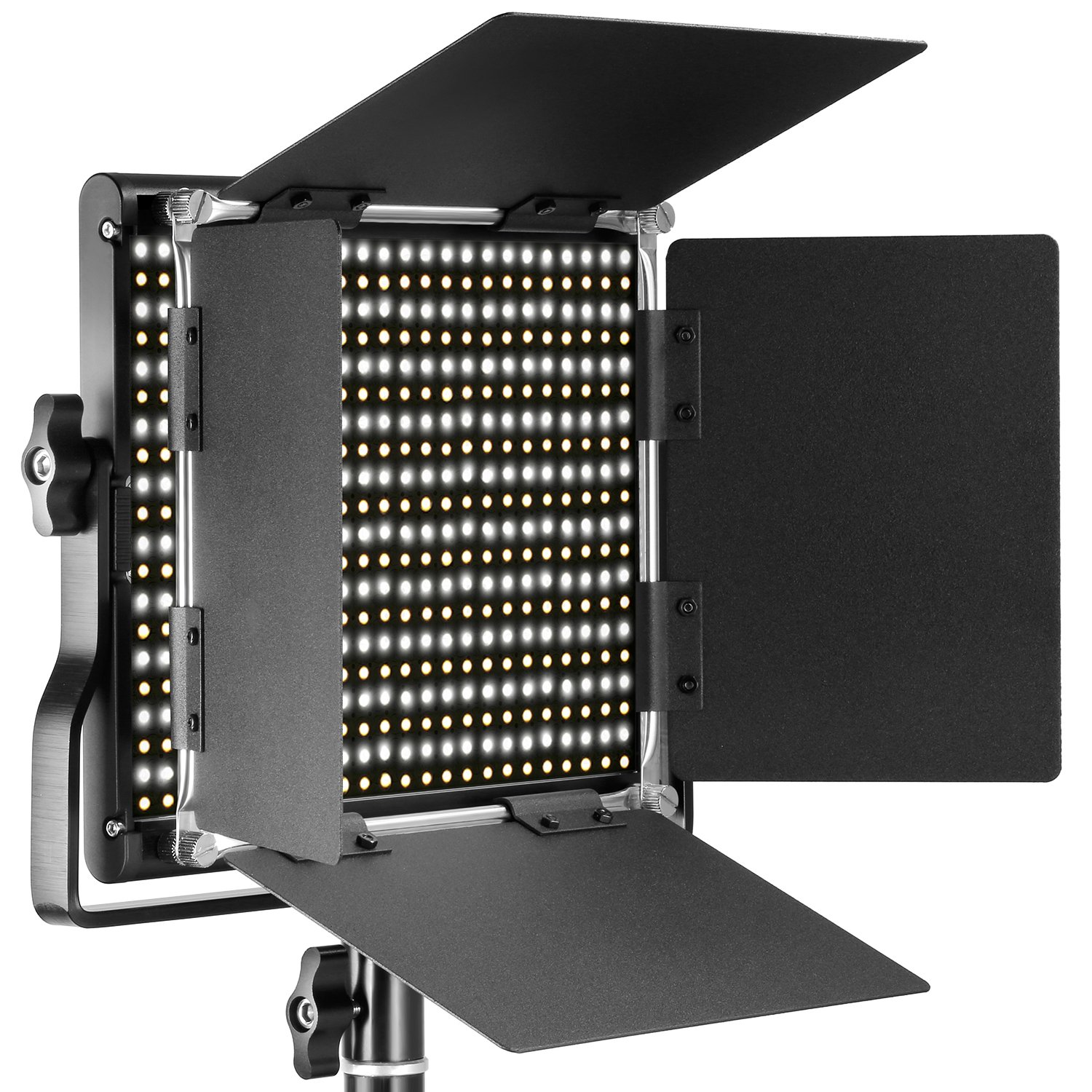 NEEWER Professional Metal Bi-color LED Video Light for Studio, YouTube, Product Photography, Video Shooting, Durable Metal Frame, Dimmable 660 Beads, with U Bracket and Barndoor, 3200-5600K, CRI 96+