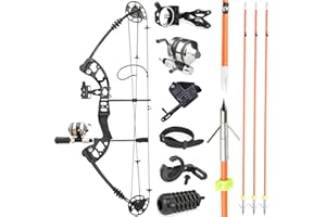 LIMAITY Bowfishing Compound Bow Kit with Bowfishing Reel, Bow Fishing Arrows,30-55Lbs,Left/Right Hand Bow for Adult/Youth Fishing Hunting