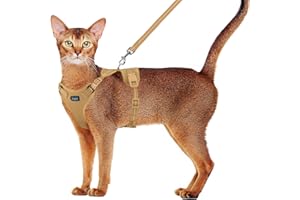 Supet Cat Harness and Leash Set for Small to Large Cats Adjustable Cat Vest Harness with Reflective Trim Universal Cat Leash and Harness for Cats/Puppies