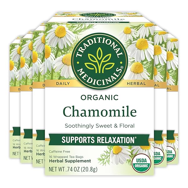 TRADITIONAL MEDICINALS TEA, ORGANIC CHAMOMILE, CALMING, CALMS YOUR...