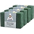 MR.SIGA Heavy Duty Scouring Pads, Household Scrubber for Kitchen, Sink, Dish, 24-Pack, 3.9 x 5.9 inch (10 x 15 cm), Green