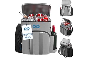 Insulated Backpack Cooler - 54 Cans, 24 Hour Cooling, Wider Straps, Lightweight Leak Proof Liner, Portable Cooler Backpack Bag for Men Women Beach Picnic Travel Lunch Camping - Everlasting Comfort
