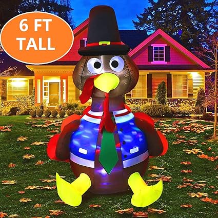 Seasonal Decor Inslife 6 Ft Thanksgiving Day Inflatables Turkey