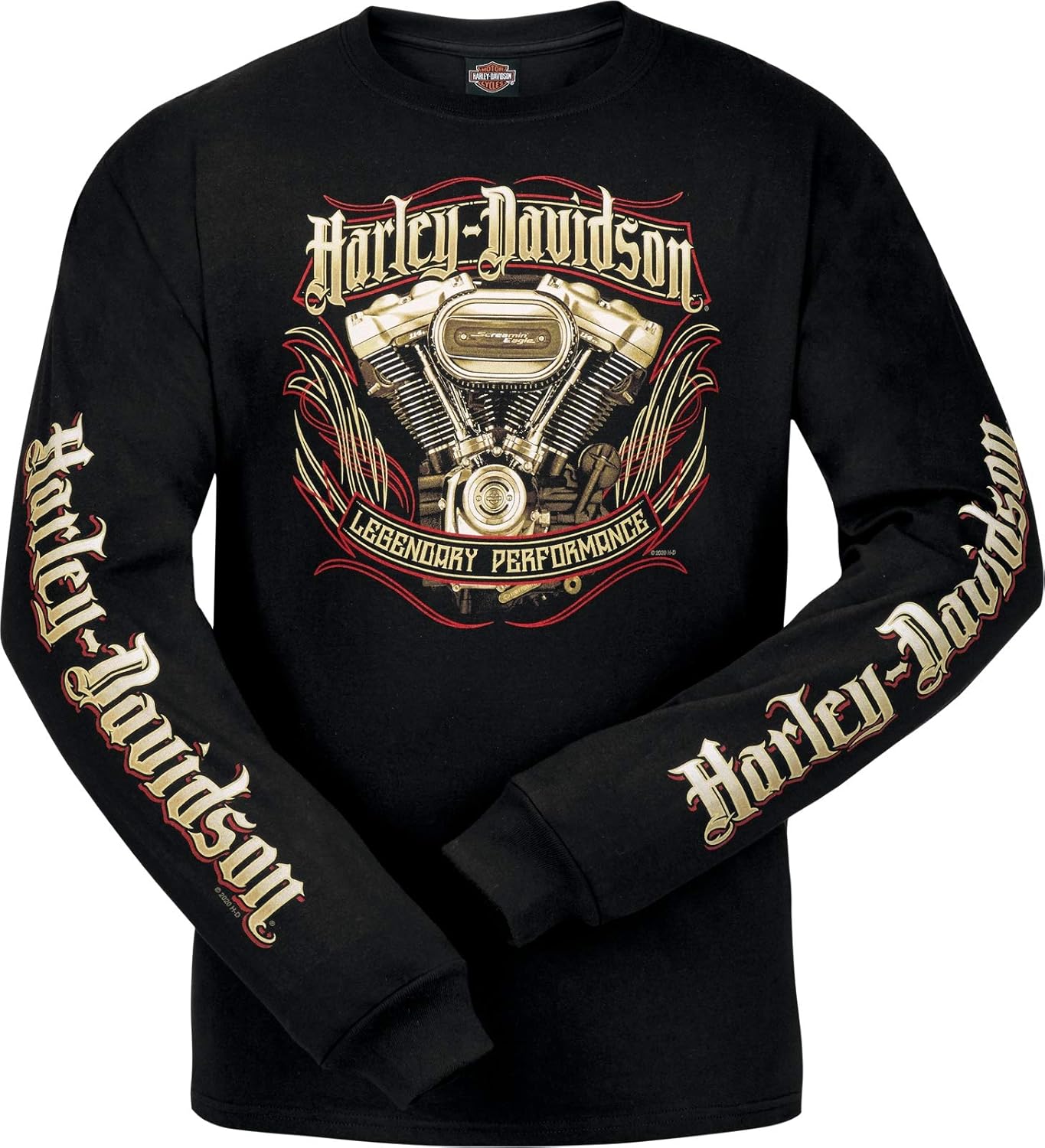 HarleyDavidson Military Men's Black LongSleeve Graphic TShirt