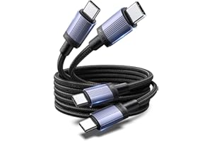 UGREEN 240W USB C to USB C Cable (2 Pack 6.6FT), 5A 48V Fast Charging Cord, PD 3.1 Type C to Type C Charger Cable, Braided US