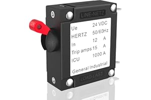 ANPABO Upgraded 12A Reset Fuse for Children Ride On Toy Car, 125/250V AC 50/60Hz 80VDC Circuit Breakers, Single Pole Type Current Overload Protector