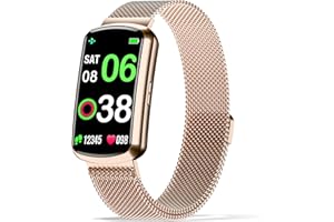 SUNORSHOP Health Fitness Tracker with 24/7 Heart Rate, Smart Watch with Blood Pressure and Blood Oxygen Monitor, Bulit-in 120+ Sport Mode, Sleep Tracking Waterproof Activity Tracker for Women Men (Pink Gold)