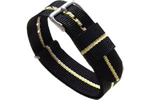 BARTON WATCH BANDS - Ballistic Nylon NATO® Style Straps - Choice of Color, Length & Width (18mm, 20mm, 22mm or 24mm)