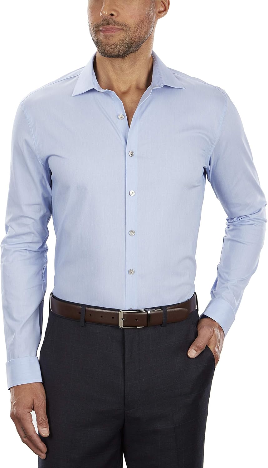 Kenneth Cole REACTION Men's Dress Shirt Slim Fit Technicole Stretch Solid at  Men’s Clothing store