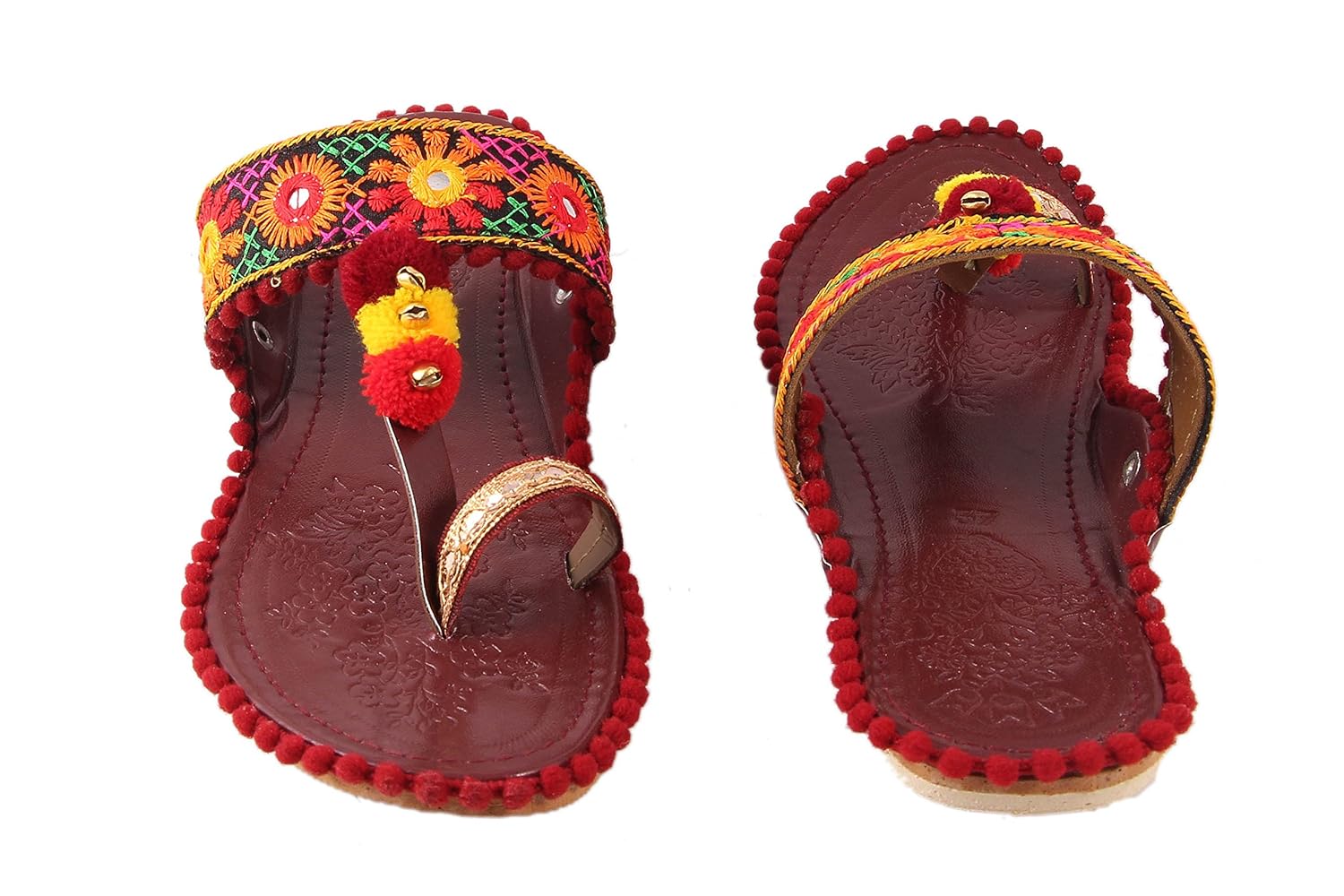 rajasthani jaipuri work kolhapuri partywear ethnic womens girls ladies selipper pur