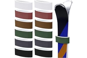 Seenelling 12pcs Ski Straps Adjustable Ski Fasteners Straps for Carrying Durable Hook and Loop EVA Protector Pads Between