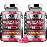 Iron Labs Nutrition Creatine Monohydrate (180 Gummy Bears) - 3600mg Per Serving - Strawberry Flavor - High Strength Creatine for Men & Women (180 Vegan Gummies)