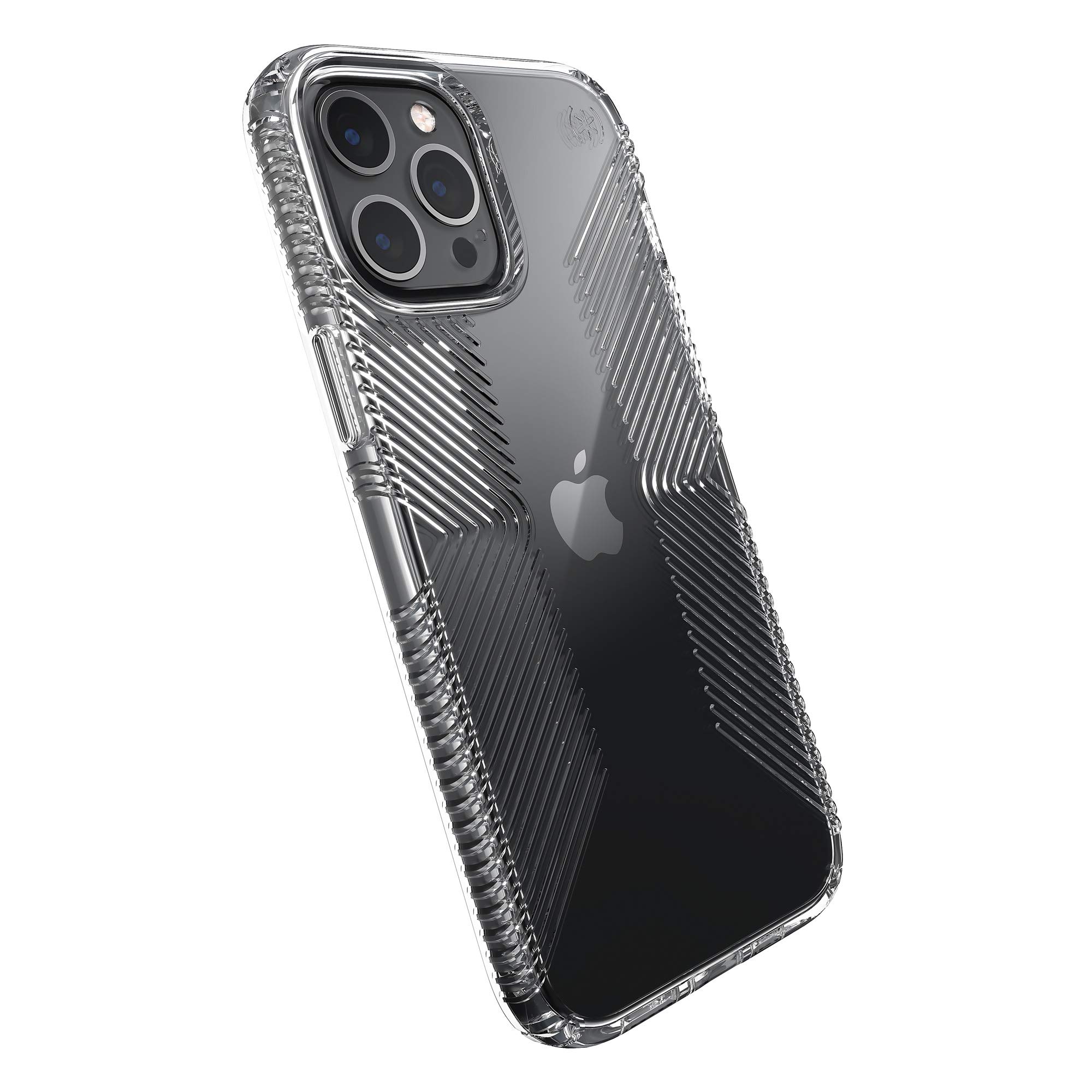 Speck Products Presidio Perfect-Clear Grip iPhone 12 Pro Max Case, Clear/Clear
