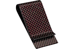 SERMAN BRANDS Carbon Fiber Money Clip Credit Card Holder Slim Business Front Pocket Clips for Men Black Glossy