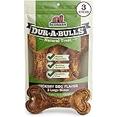 Redbarn Dur-A-Bulls Large Bones, Hickory Flavor, Natural Dog Chew, 3 Count | Premium Dog Chew Made in USA with only 7 Ingredients for Small, Medium to Large Dogs, Puppies, All Breeds &amp; Lifestages