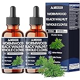 2Packs of 30ml - Wormwood Liquid Drops. Combined to Black Walnut, Whole Cloves, Berberine, Milk Thislte, Bitter Melon and 5 More Herbs 11-in-1 Wormwood Liquid Drops - 120 Days Supply